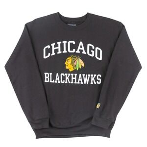 Chicago Blackhawks Crewneck Sweatshirt | Black XL | NHL Hockey Mens Long Sleeve
